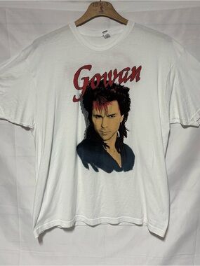 Gowan Tour 1985 Graphic Band T-Shirt White Men's XXL Shirt